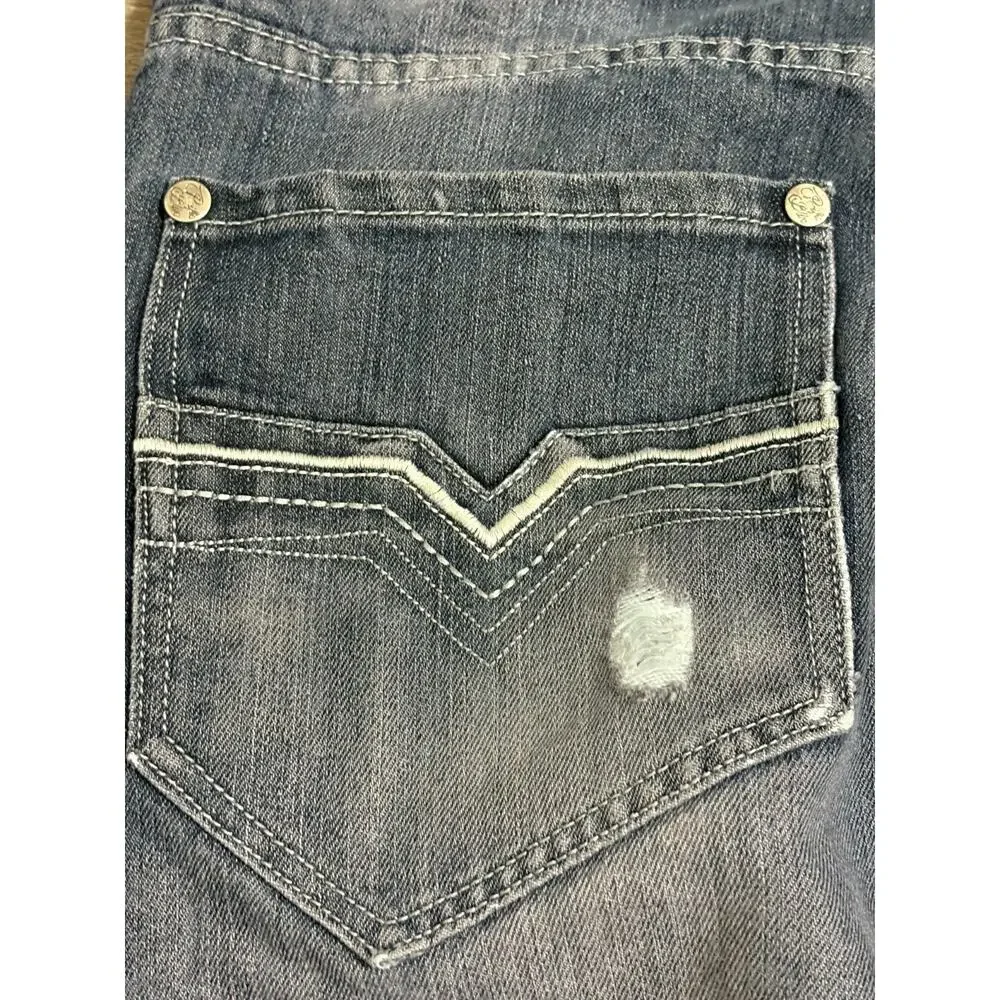 Pacific Blue Washed Baggy Jeans Y2K Streetwear Skater Retro - Men’s 36x30